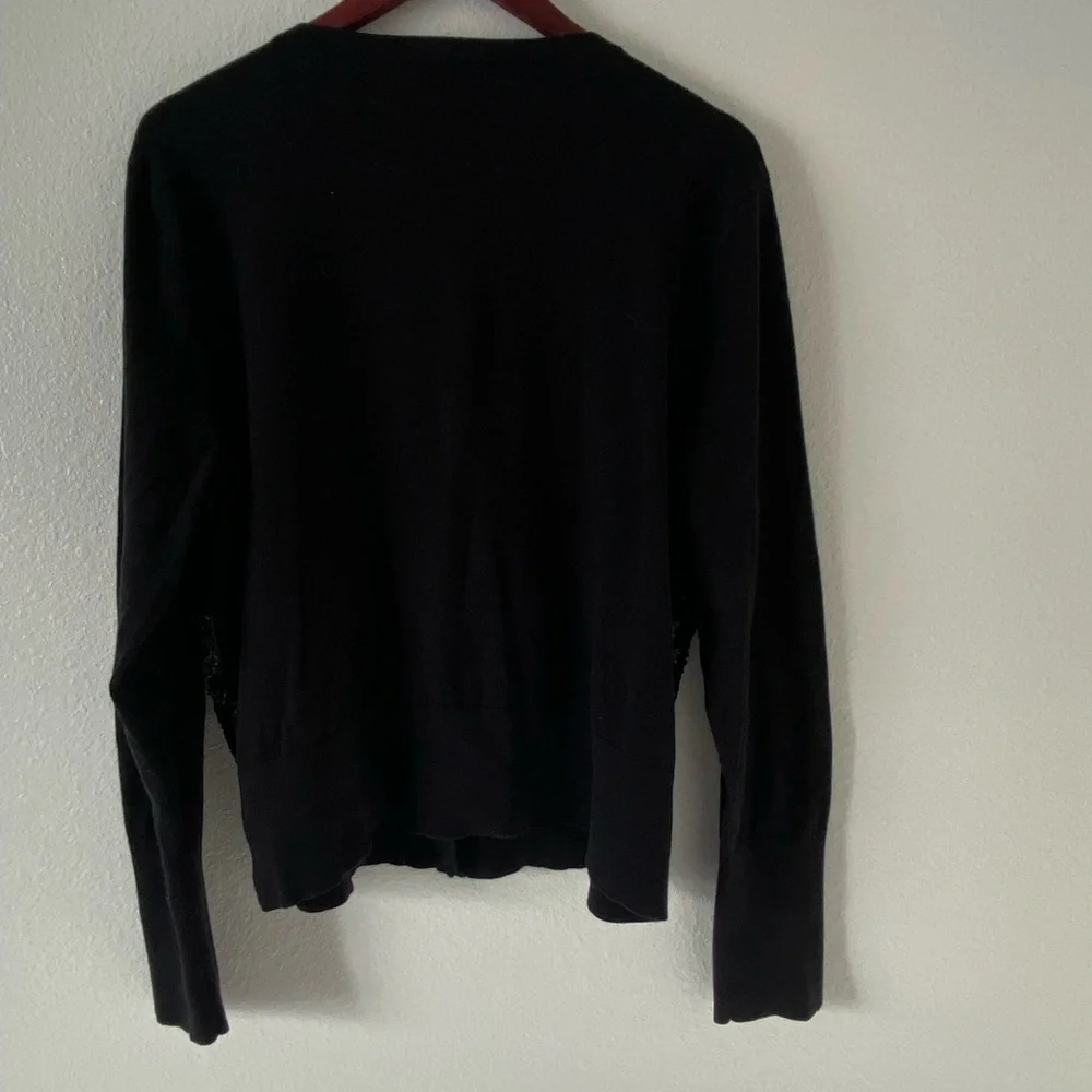 TALBOTS BLACK SEQUINED CARDIGAN WOMENS SIZE XL - Picture 3 of 7